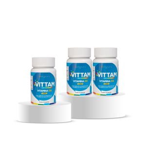 kit 3 Vitamina D3 2000ui Vittam  90 Cápsulas