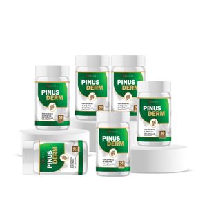 Kit 6 Pinus Derm Cabelo Pele Unha 180 cápsulas